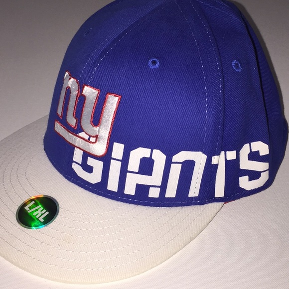 New York Giants Flatbill Fitted Hat Cap - Picture 2 of 7